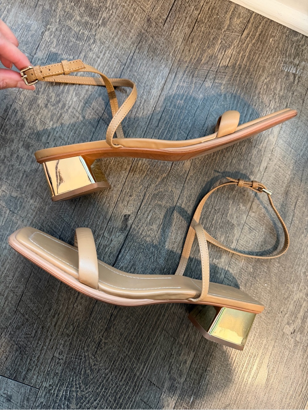 Zara - Women's Strappy Block Heel Sandals